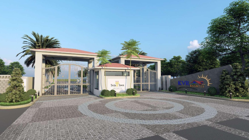 Grand Entrance Arch with KVR Estates Gate